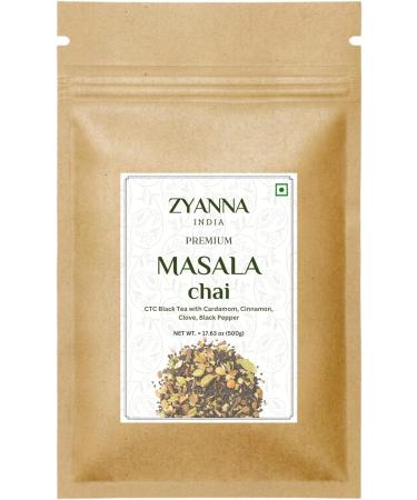 Zyanna Masala Chai Tea - Premium Assam Tea Blend with Indian Masala Spices (8.8oz - 125 Cups) - Buy Online on GoSupps.com