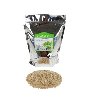 Organic Pearled Barley Groats (Hulled) - 2.5 Lb Re-Sealable Package - Barley Grains for Flour, Bread, Beer Making Animal Feed, Food Storage & More