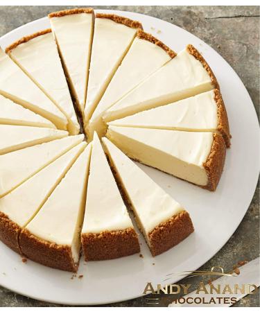 Andy Anand New York Creamy Cheesecake 2 lb - Freshly Made Tradition, Decadent & Delicious - Perfect for Birthday, Valentine's, Christmas, Mother's Day, Anniversary - Includes Greeting Card - Buy Online on GoSupps.com