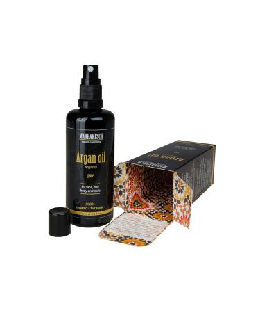 Marrakech Organic Argan Oil 100ml - Cold-Pressed 100% Pure Vegan Facial & Body Oil | Anti-Aging Skincare & Hair Treatment - Buy Online on GoSupps.com