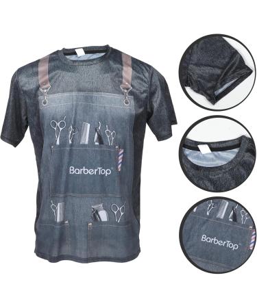 Lurrose Short Sleeve Blouse Clipper Guards Barber Costume Hair Stylist Shirt Breathable Barber Shirt Hair Stylish Jacket Grooming Smock Vest Shirt for Hair Salon Doughnut Cushions - Buy Online on GoSupps.com