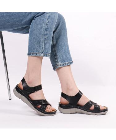 Ortho+rest Women's Orthopedic Sandals - Comfortable Arch Support & Orthotic Walking Sandals in Black (Size 7) - Shop Internationally - Buy Online on GoSupps.com