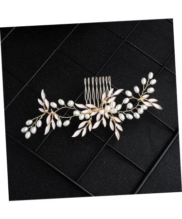 FRCOLOR 1 Pc Comb Rhinestone Tiara Macrame Decor Wedding Bridal Hair Clips Flower Bridal Headpiece Bridal Headbands Rhinestone Headband Leaf Decor Fashion Hairpin Alloy Bride Jewelry Pearl - Buy Online on GoSupps.com