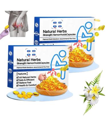 SARUEL Heca Natural Herbal Strength Hemorrhoid Capsules - Hemorrhoid Capsules with Herbs Hemorrhoid Relief Capsules Rapid Hemorrhoid Treatment 2box