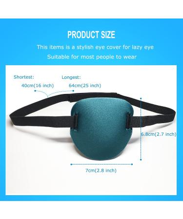 2 Pack AMZVIO Adjustable 3D Eye Patches for Adults & Kids | Soft Amblyopia & Lazy Eye Covers in Black & Blue - Buy Online on GoSupps.com
