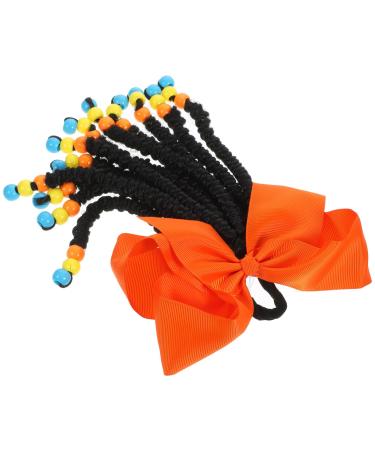PATKAW Hair Extension Ponytail Colored Beaded Bowknot Hair Extension Braided Ponytail Color 4