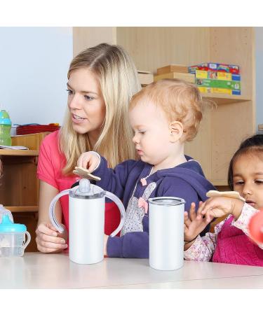 Vesici 12 oz Sublimation Blank Sippy Cups - 6 Piece Set for Kids | Insulated Stainless Steel Toddler Travel Mug with Handles - Buy Online on GoSupps.com