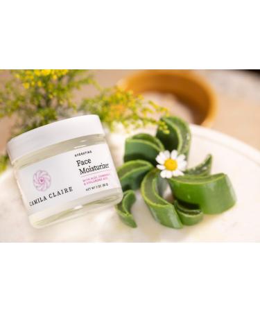 HYDRATING FACE MOISTURIZER: Provides Intense Hydration | Renews the Appearance of Tired Skin | Boosts the Collagen Production in the Skin | Made with Hyaluronic Acid Aloe Vera and Blend of Vitamins E C and B - 2 Oz.