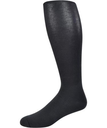 Yomandamor Men's Over the Calf Diabetic Dress Socks - Size 13-15, 4 Pairs, Black - Buy Online on GoSupps.com
