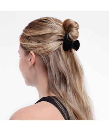 Kitsch Recycled Plastic Small Hair Claw Clips - Tortoise and Black - 2pc Set | Cute Hair Clips for Women and Girls | Small Jaw Clips for Thin to Medium Hair - Buy Online on GoSupps.com