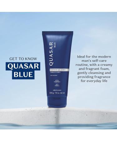 O Boticario Quasar Shower Gel - Energizing 2-in-1 Body & Hair Wash for Men | 6.7 oz - International Shipping Available - Buy Online on GoSupps.com