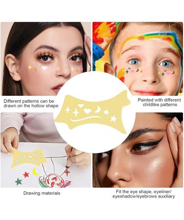 Winged Eyeliners Tool Soft Flexible Eyeliners Stencils | Precision Beveled Design Eye Liners Reusable Cleaning Cloths for Women Yellow - Buy Online on GoSupps.com