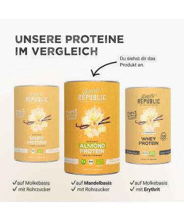  Harvest Republic HARVEST REPUBLIC Organic Almond Protein Powder Vanilla with Real Organic Vanilla | 320g Vegan Protein Powder - Buy Online on GoSupps.com