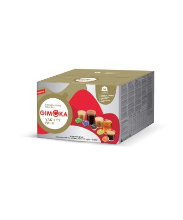 Gimoka - Compatible For Nescaf - Dolce Gusto - 96 Capsules - ASSORTED SOLUBLE Flavor - Made In Italy - 6 Packs Of 16 Capsules