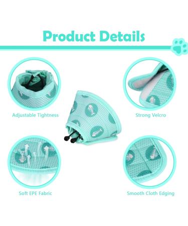 Green Cat Cone Collar Soft Adjustable Cat Recovery Collar Protective Soft Cat Cone After Surgery and Injuries Prevent from Biting and Licking for Puppies Small Dogs and Cats (S) - Buy Online on GoSupps.com