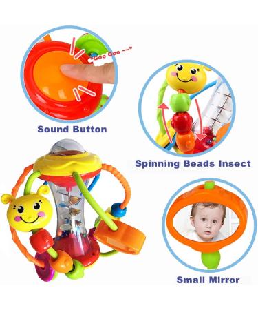 Baby Toys Set: Rattles, Activity Ball, Grab and Spin Rattle, Educational Crawling Toys for 0-12 Months Boys & Girls - Buy Online on GoSupps.com