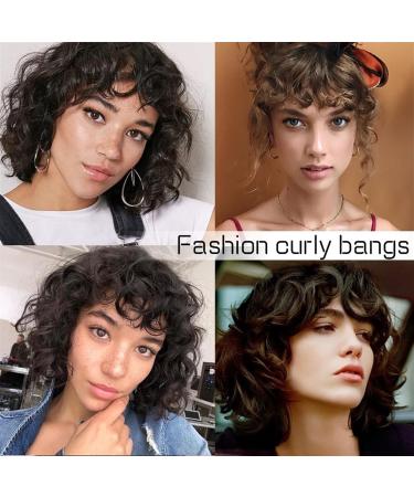 Bangs Hair Clip Clip in Bangs Messy Curly Short Bangs Clip in Bangs Hair Extension Synthetic Front Curly Bangs Hairpieces Heat Resistant Natural False Hair Piece for Women Girls Bangs Clip in Hair (C 2-33 - Buy Online on GoSupps.com