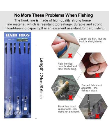 Shop GZLCEU 18-Piece Stainless Steel Fishing Hooks - Handmade Carp Accessories with Braided Cord - Buy Online on GoSupps.com