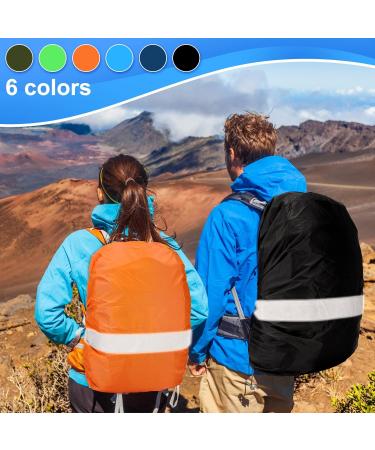 6 Pcs Woanger Waterproof Rain Cover for 20-60 L Backpacks | Ultralight, Reflective Strip, Adjustable Buckle | Ideal for Hiking, Camping, Cycling - Buy Online on GoSupps.com