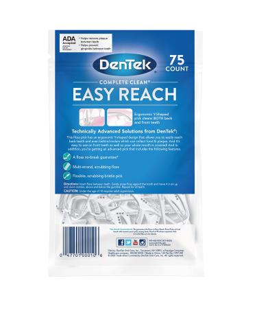 DenTek Comfort Clean Sensitive Gums Floss Picks 75 Count (Pack of 6) - Gentle Dental Floss for Sensitive Gums - Buy Online on GoSupps.com