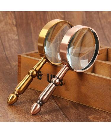 Professional high Magnification Full Metal Frame Handle Optical Lens Handheld Non-Light 20 Times Old Reading Newspaper Full of Stars - Buy Online on GoSupps.com