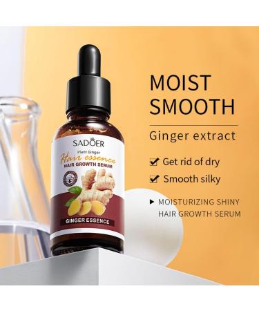 2 Pack Ginger Hair Growth Serum - Thickening Serum for Hair Loss Dry Damaged Hair - Improves Hair Elasticity and Strength - For Men and Women - Buy Online on GoSupps.com
