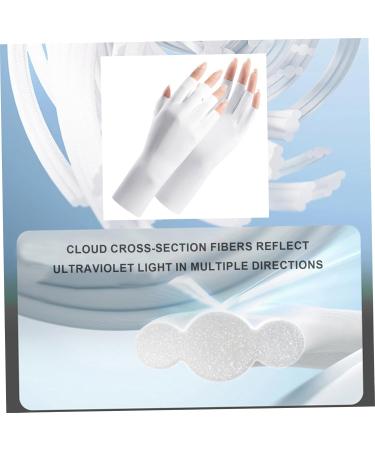 UV Gloves for Gel Nails 1 Pair Fingerless Gloves for Gel Manicures Breathable UV Protection Gloves UPF50+ UV Nail Gloves for Nail Art Skin Care Protect Hands from UV Harm White - Buy Online on GoSupps.com