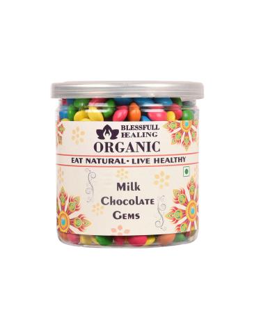 Blessfull Healing Organic Milk Chocolate Gems 400 Gram Airtight Container (Packing May Vary)