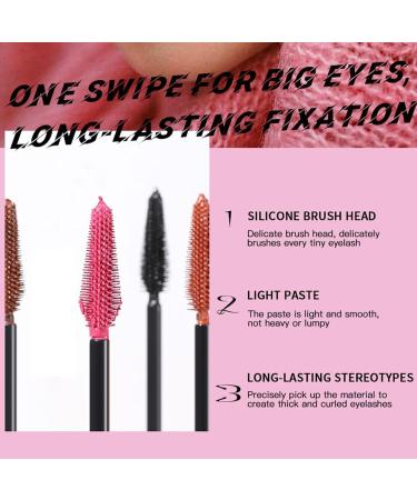 HISUNBEN Braun Mascara Water Resistant Long Lasting Voluminous Curly Extension Mascara Makeup for Christmas Halloween Parties Weddings - Buy Online on GoSupps.com