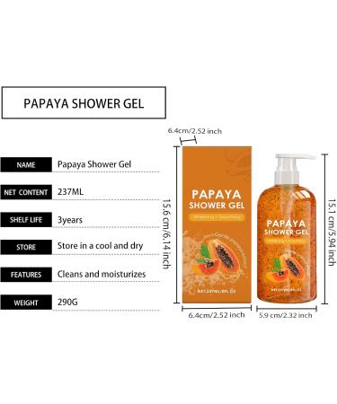 Hengxuan Papaya brightening and moisturizing shower gel for women and men mild body wash with fragrance exfoliating oil regulating pH balanced cleanser for all skin types 1 - Buy Online on GoSupps.com