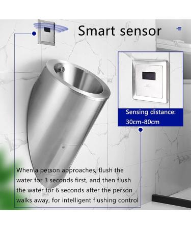 Universal Washout Urinal Bathroom Toilet Touchless Automatic Sensor Urinal Wall Mounted Sensor Toilet Flush Kit Stainless Steel Urinal Funnel Toilet Accessory for Home (A) - Buy Online on GoSupps.com