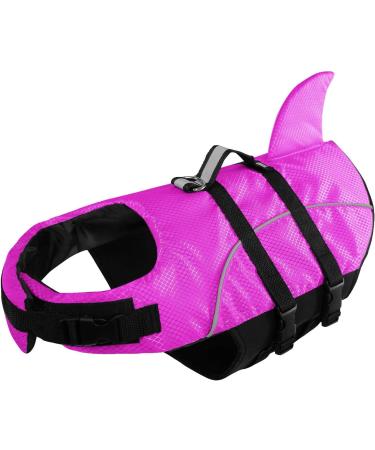 Buy Queenmore Dog Life Jacket - Ripstop Swimming Vest for Small & Large Dogs | Lifeguard with Handle for Kayaking - Fuchsia M - Buy Online on GoSupps.com