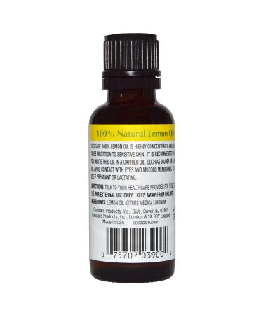 Cococare 100% Natural Lemon Oil 1 fl oz â€“ Pure Citrus Medica Limonum Essential Oil - Buy Online on GoSupps.com