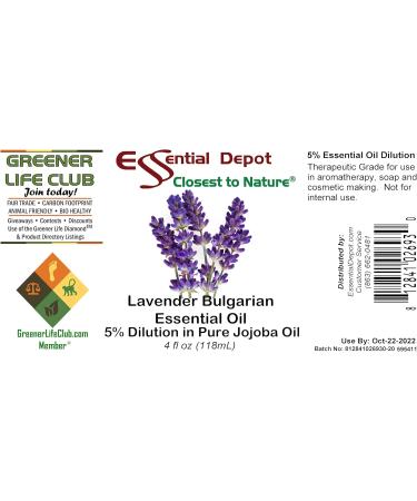 Essential Depot Bulgarian Lavender Essential Oil 5% Dilution in Jojoba - 4 fl oz - Buy Online on GoSupps.com