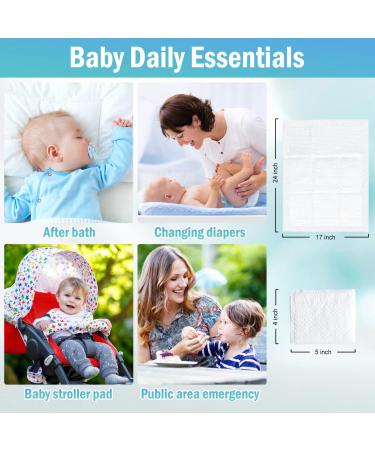 Rocinha Diaper Changing Pad Liner 24x17 Inches, Super Soft Disposable Pads for Baby, 50 PCS White - Ideal for Changing Table and Bed - Buy Online on GoSupps.com