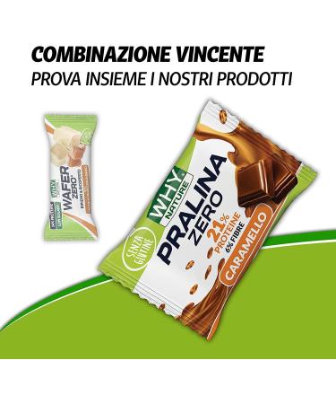  WHY NATURE WHY NATURE WAFER ZERO - Wafer waffle with protein topping salted caramel and white chocolate flavour - Gluten free protein snack - Box of 24 pieces - 35 g - Buy Online on GoSupps.com