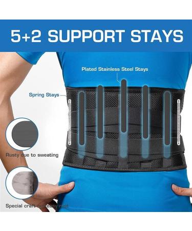 Removable Lumbar Pad Waist Belt - Pain-Relieving Backrest Support for Lower Back - Black - For Men & Women - Buy Online on GoSupps.com