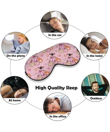 Buy Halloween Pumpkins Flower Sleeping Mask | Soft Adjustable Light-Blocking Eye Cover for Sleep - Perfect for Men Women Girls & Boys - Buy Online on GoSupps.com