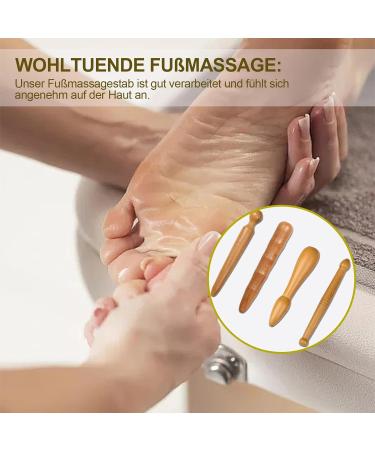 Kaluroil 4-Pack Massage Sticks - Trigger Point Massagers for Foot Shoulder Back & Leg Relaxation Wood Muscle Roller Stick for Ultimate Relief - Buy Online on GoSupps.com