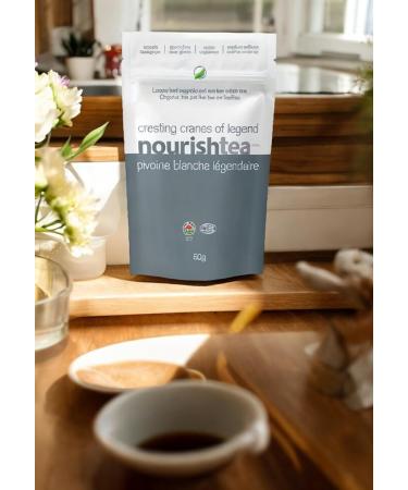 nourishtea - cresting cranes of legend organic premium loose leaf tea anti-oxidants peachy floral delicate 50g (pack of 1) - Buy Online on GoSupps.com
