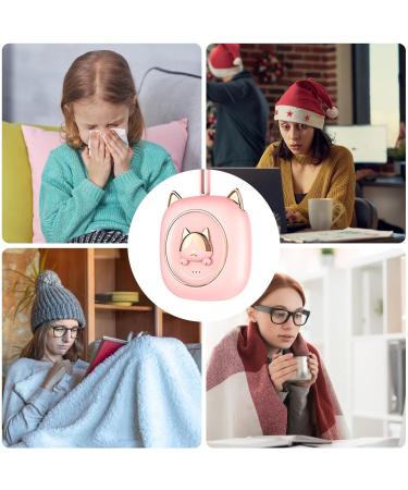Rechargeable Hand Warmer USB Fast Charging Hand Warmer with Cat Shape Hands Care Products for Riding Working Traveling Camping Skiing Fishing Pink Color - Buy Online on GoSupps.com