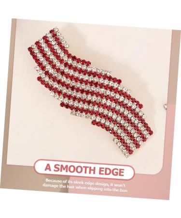 TOVINANNA Rhinestone Hairpin Metal Hair Clips for Women Rhinestone Hair Clips Red Accessories for Women Fairy Jewelry for Women Temperament Hair Clip Bling Hair Clips Wedding Hair Clip - Buy Online on GoSupps.com