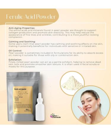 99% Pure Ferulic Acid Powder - Natural Antioxidant for Anti-Aging & DIY Skincare (1 Oz) - International Shipping Available - Buy Online on GoSupps.com
