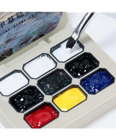 Cream gel nail polish palette solid gel nail polish palette - 9 colors mirror polish palette manicure glue for women girls wives brides - Buy Online on GoSupps.com