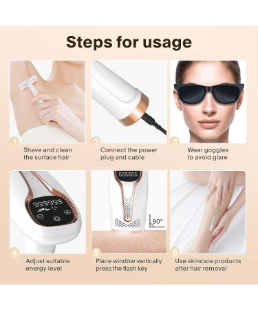 Laser IPL Hair Removal Device for Women & Men | Professional At-Home Hair Remover with 999,999 Flashes - Buy Online on GoSupps.com
