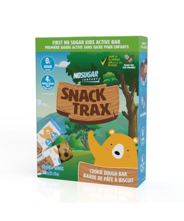 NO SUGAR COMPANY Snack Trax Cookie Dough Bars 0g of Sugar & 4g of Whole Grain Oats - 12 x 25g (300g)