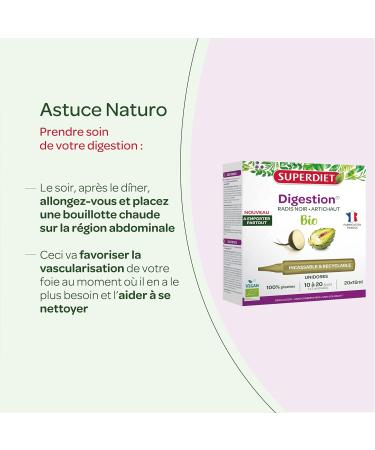 SUPERDIET - BLACK RADISH ORGANIC ARTICHOKE - Easy digestion & natural transit - Portable format - 20 units of 15 ml - Buy Online on GoSupps.com