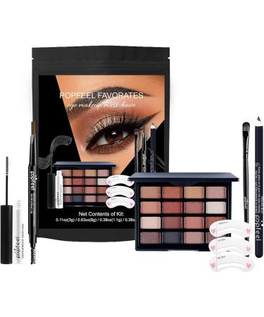 Eyeshadow Kit Portable Makeup Kit with Eyeshadow Eye Liner & Mascara | Long Lasting Waterproof Eyeshadow Palette for Women/Set - Buy Online on GoSupps.com