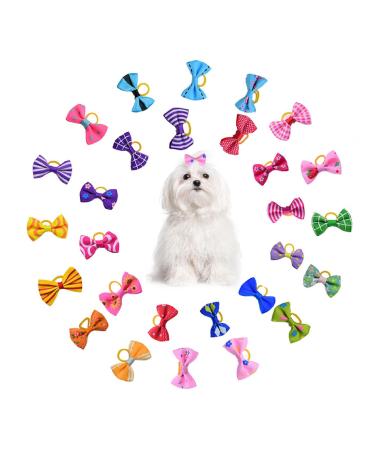 15 Pcs Dog Bows Pet Hair Bows Grooming Headdress Accessories Topknot Bow Tie Puppy Rubber for Long Hair Pets Dogs Cats Puppies Kitten(Mix Colors Varies Patterns) - Buy Online on GoSupps.com