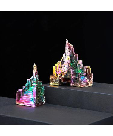Room Decoration Rainbow Aura Bismuth Crystal Quartz Cluster Bismuth Tower Irregular Specimen Rock Crystal Quartz Cluster for Home Decoration 500g (Size : 200g) - Buy Online on GoSupps.com